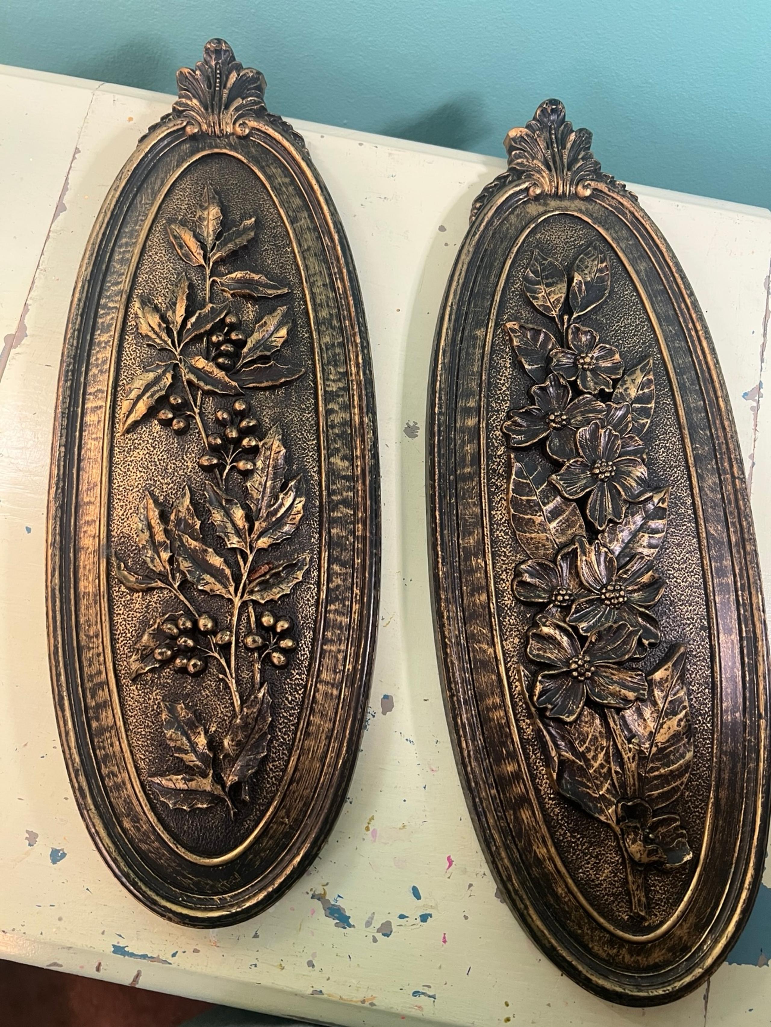 Vintage Syroco seasons wall hangings
