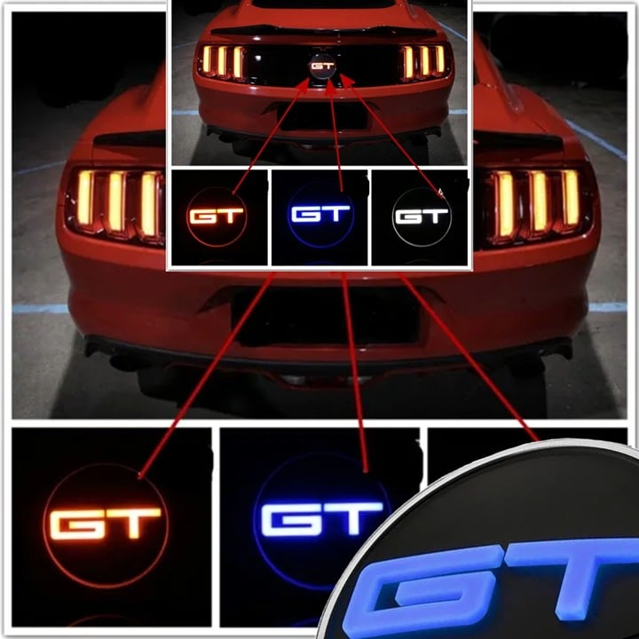 NEW 2015-20 Ford Mustang GT LED Rear Emblem Nameplate Badge, Blue- JR3Z6342528A