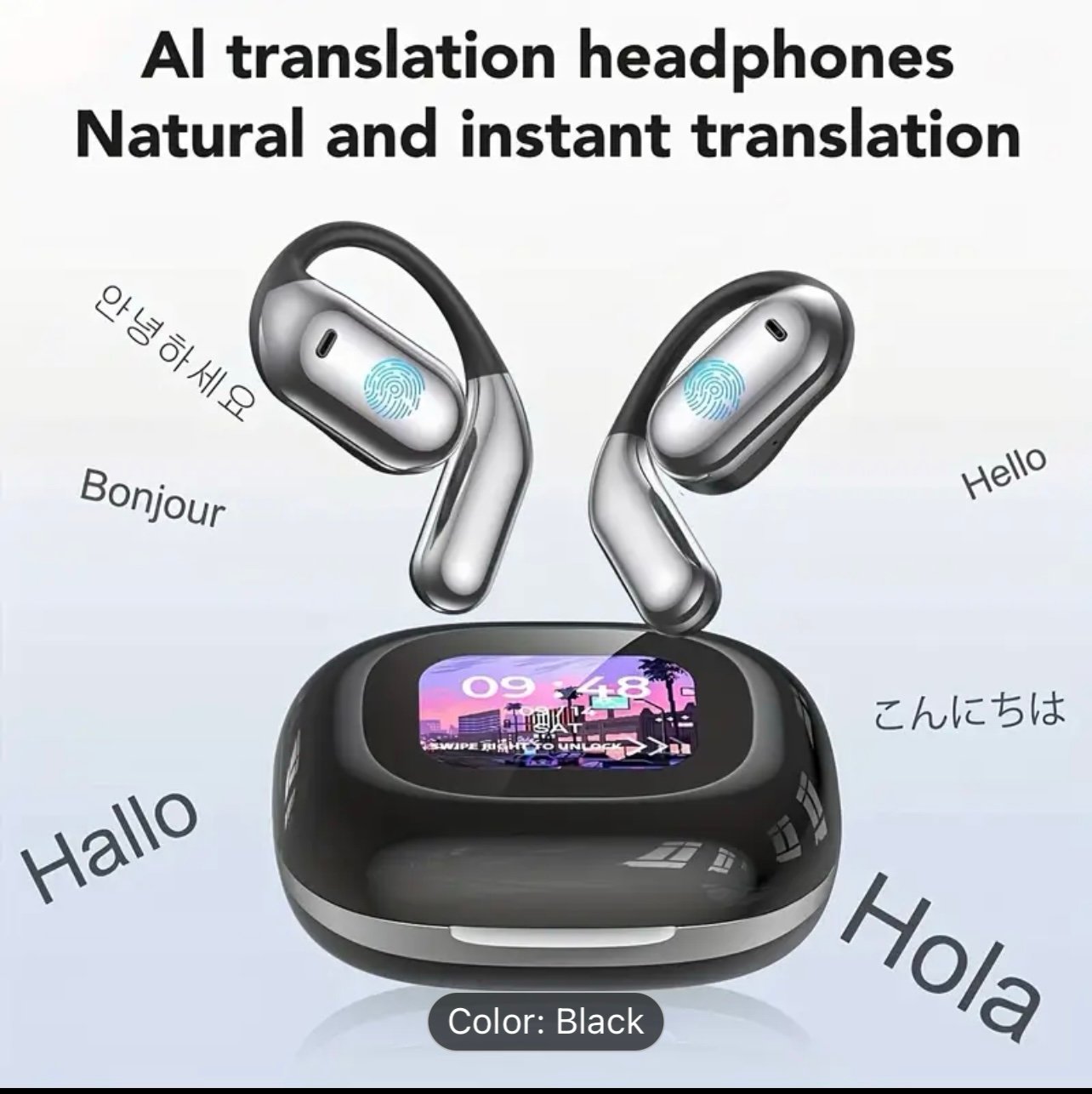 Wireless AI Translation Headphones - Supporting 144 Languages And Accents