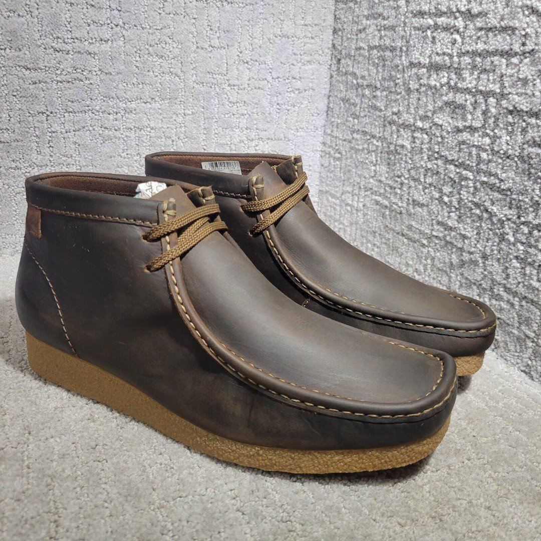 Clarks Shacre Men's Size 11.5 US Brown Leather Beeswax Ankle Boots