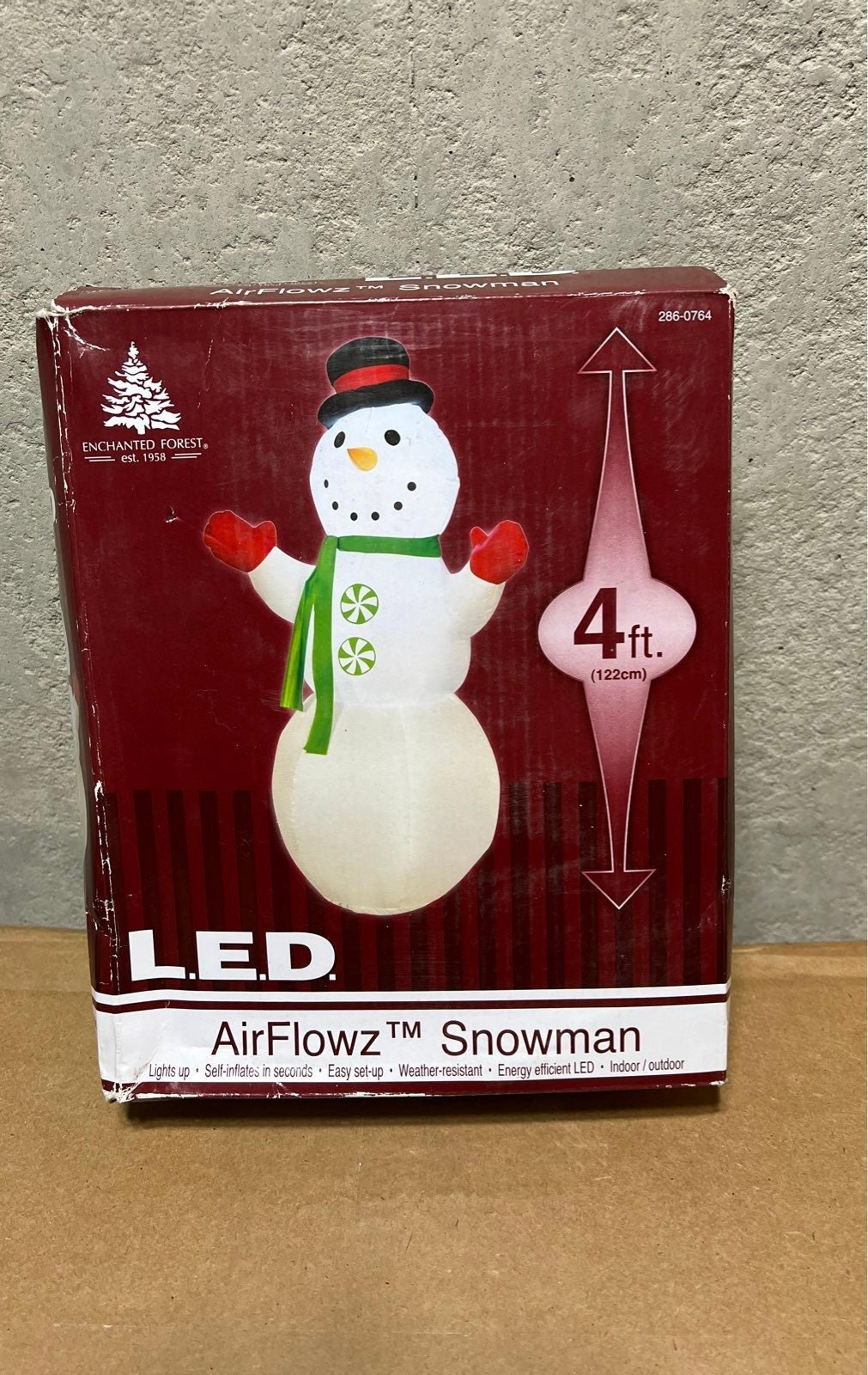 New Gemmy  Christmas Snowman Airblown