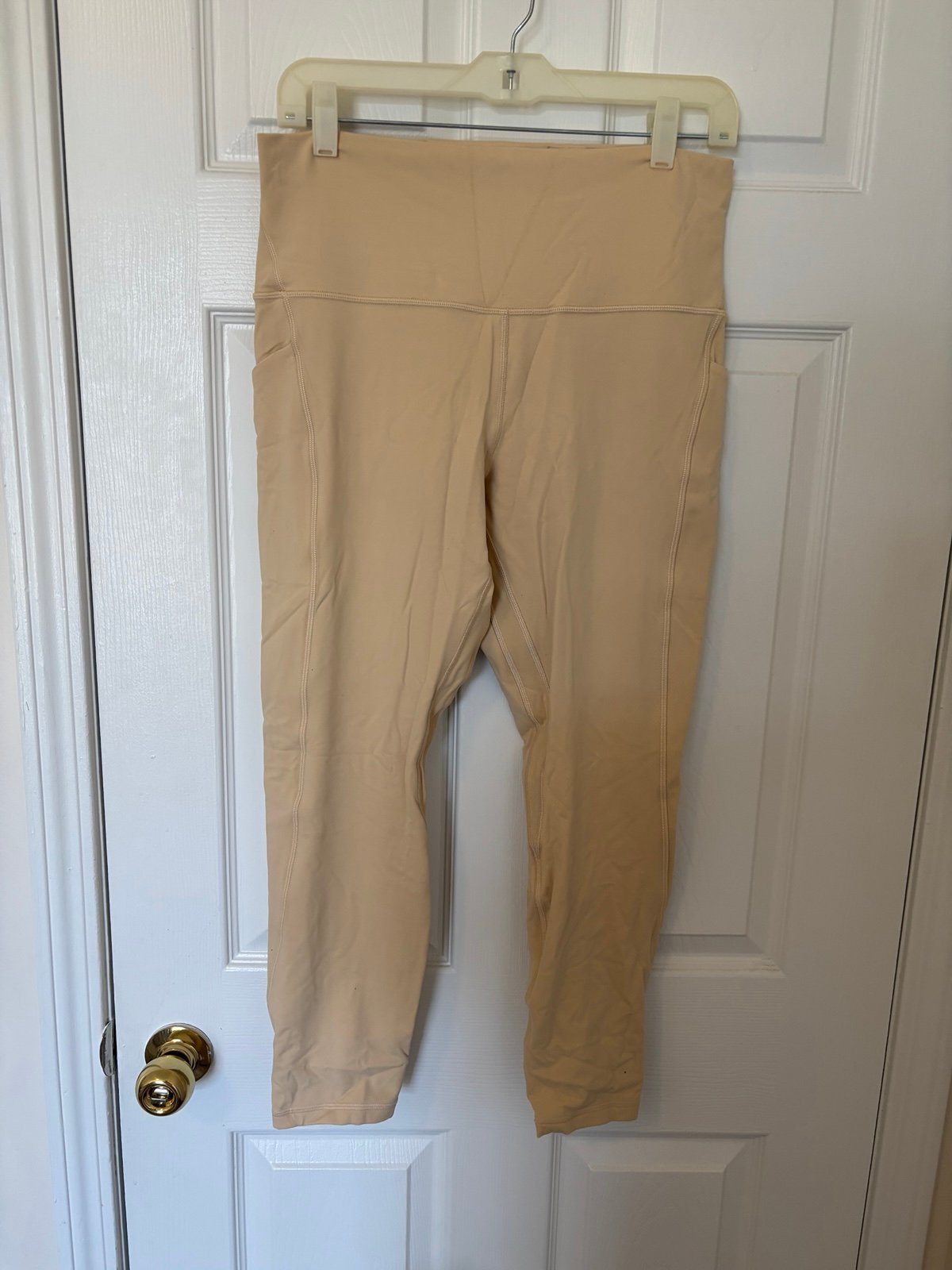 Women's Beige Lululemon High-Waisted Pocket Leggings Size 12