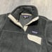 Patagonia Womens Re-Tool Snap-T Grey/Tan Fleece Pull Over Outdoor Hike Sweater