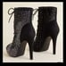 Torrid Peep Toe Lace-Up Heel Bootie (WW) sz 9