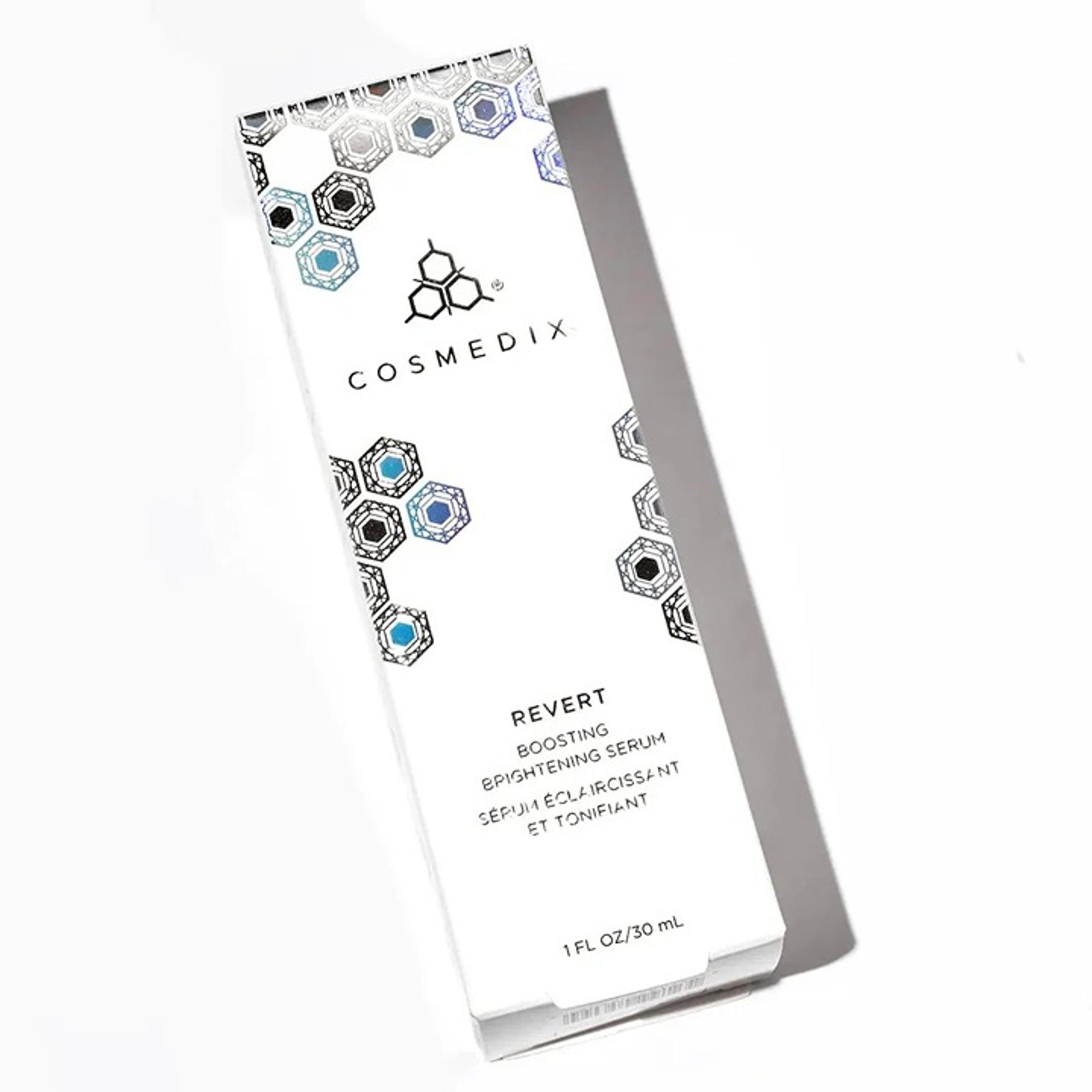 Skincare Cosmedix Revert Boosting Brightening Serum 1 oz 30ml reduce dark spots
