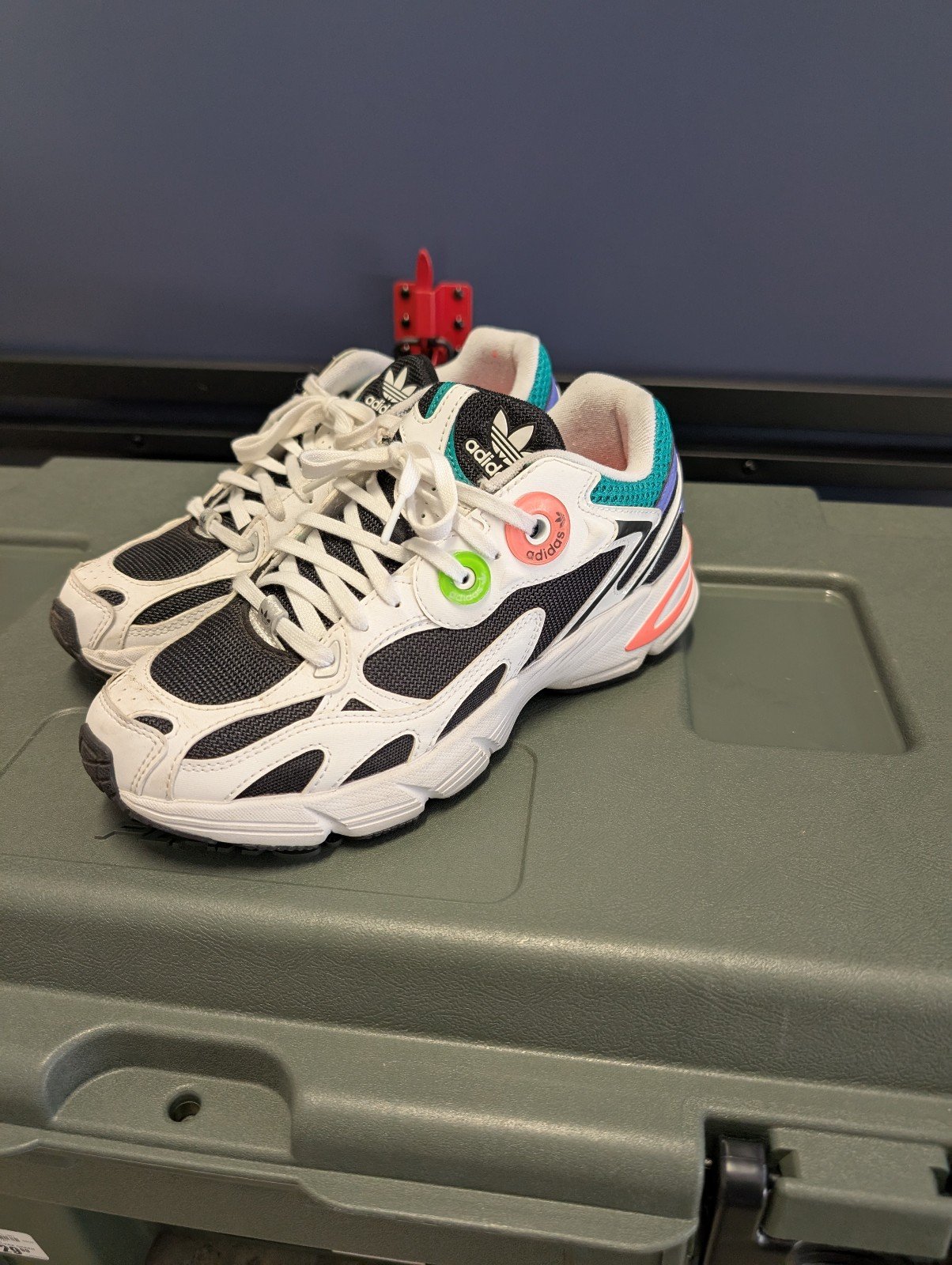 Adidas Astir Cloud White Core Black Acid Red