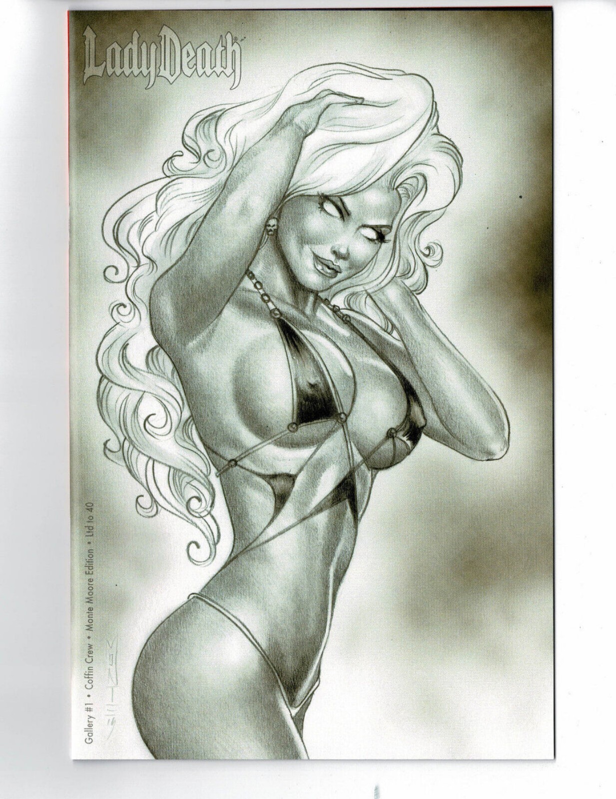 LADY DEATH GALLERY #1 COFFIN CREW EDITION MONTE MOORE LTD 40 NM