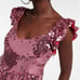 NEW NWOT 395 WOMENS MEDIUM 8 ALVA LOVESHACKFANCY PINK SEQUIN DRESS