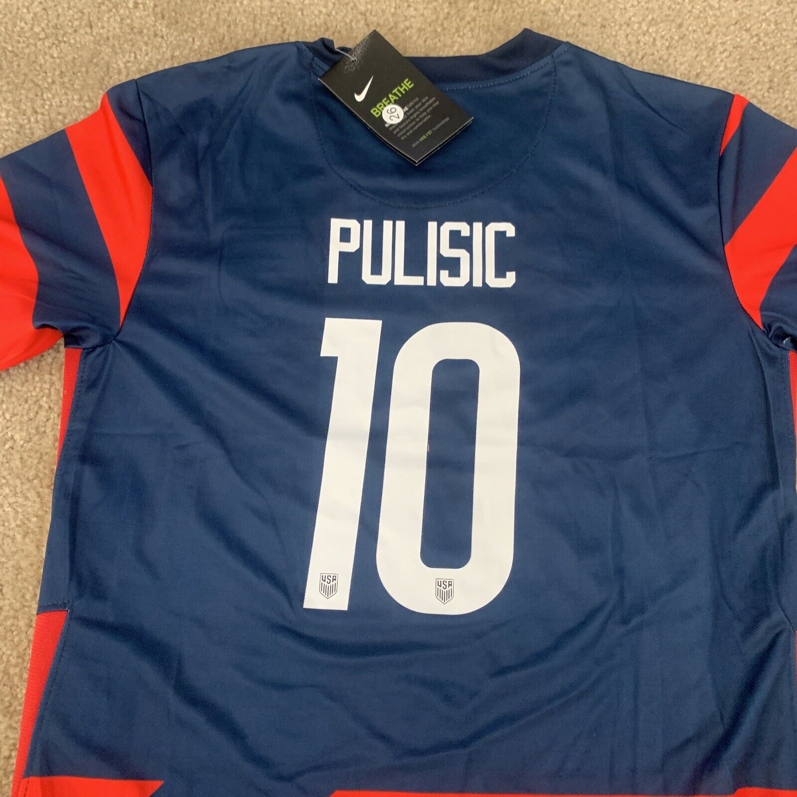 Christian Pulisic Home Team USA Jersey Size Adult Large With Shorts