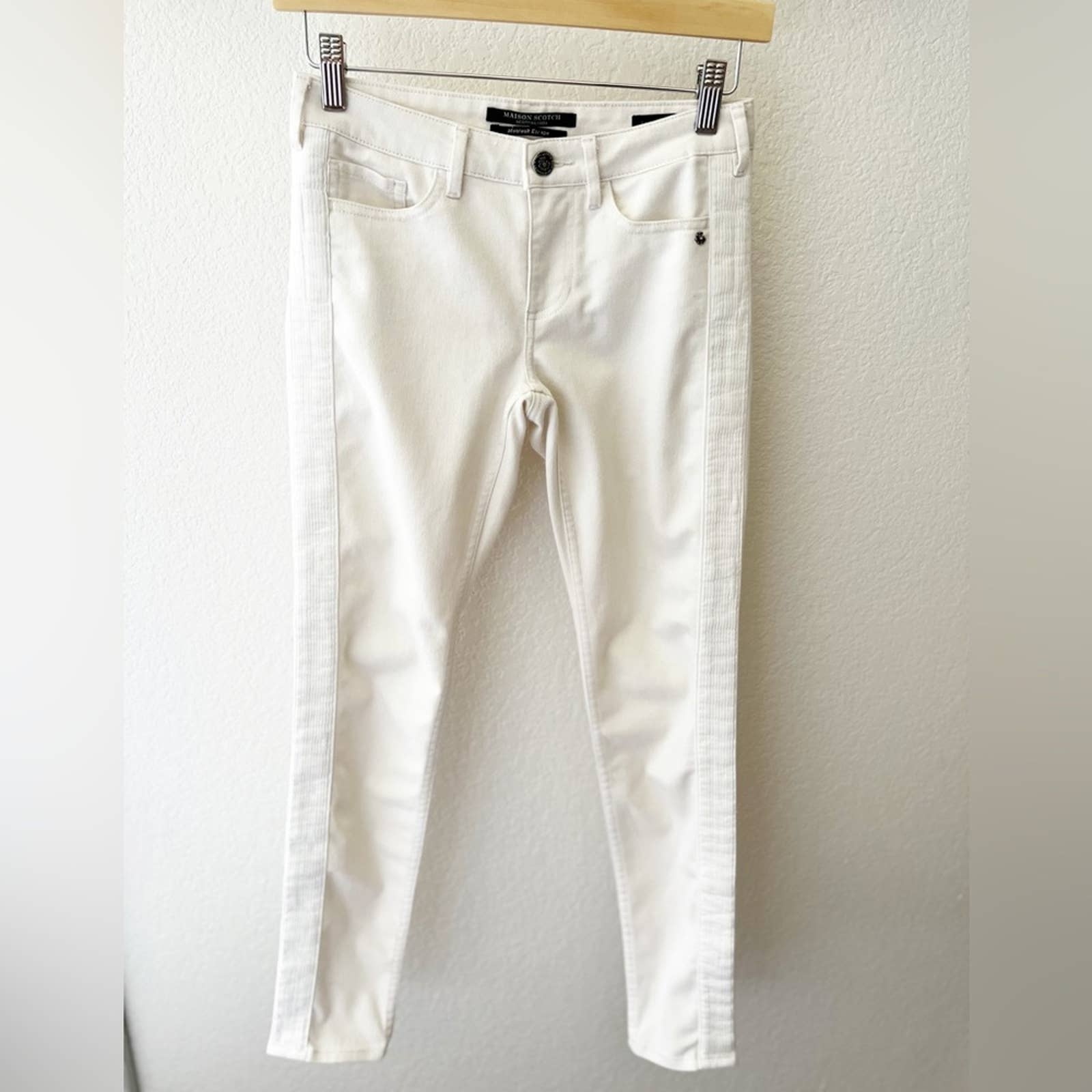 Women’s Scotch & Soda Cream La Bohemienne Midrise Skinny Jeans Size 25