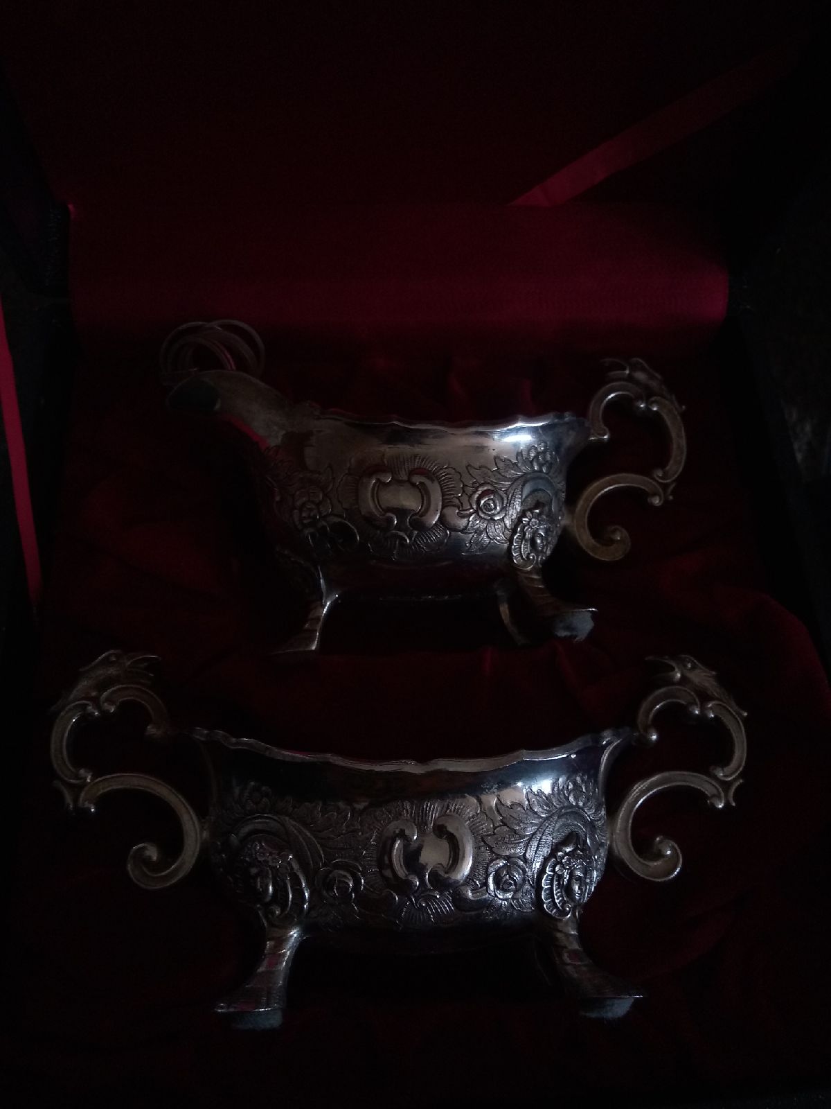 C & c silver gravy boat