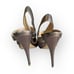 Valentino Garavani Bronze Metallic Strappy High Heel Slingback Shoes 41