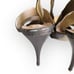Valentino Garavani Bronze Metallic Strappy High Heel Slingback Shoes 41