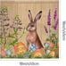 Easter Pillow Covers 18x18 Set of 4 Vintage Easter Decorations Bunny Eggs