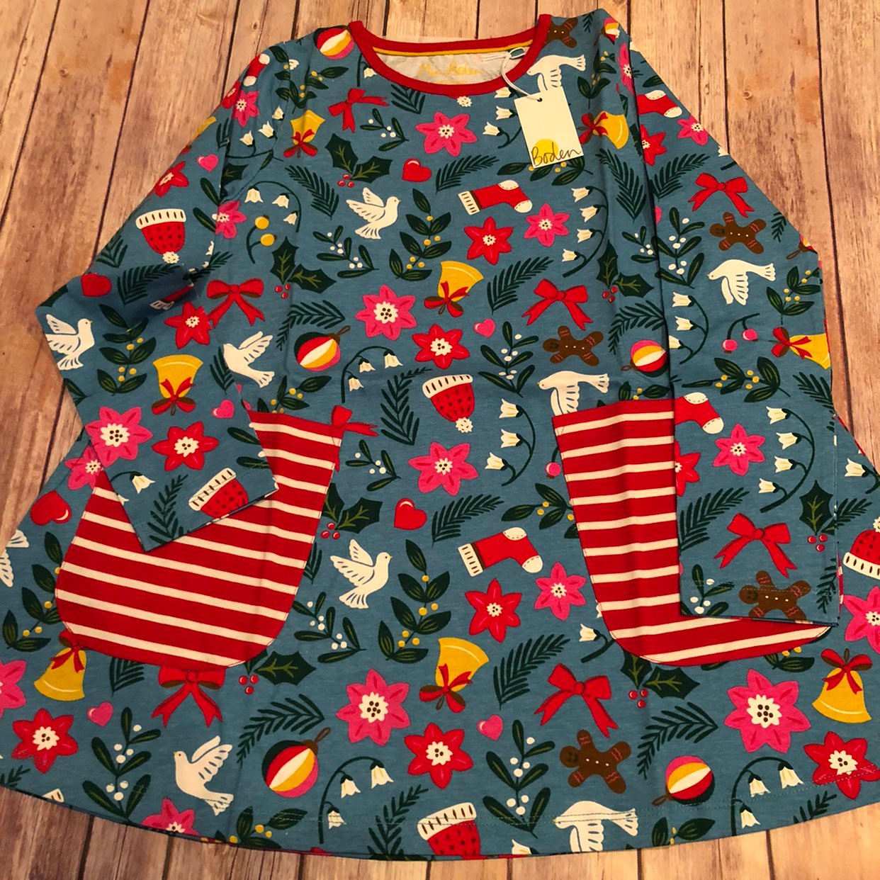 Mini Boden holiday unicorn dress