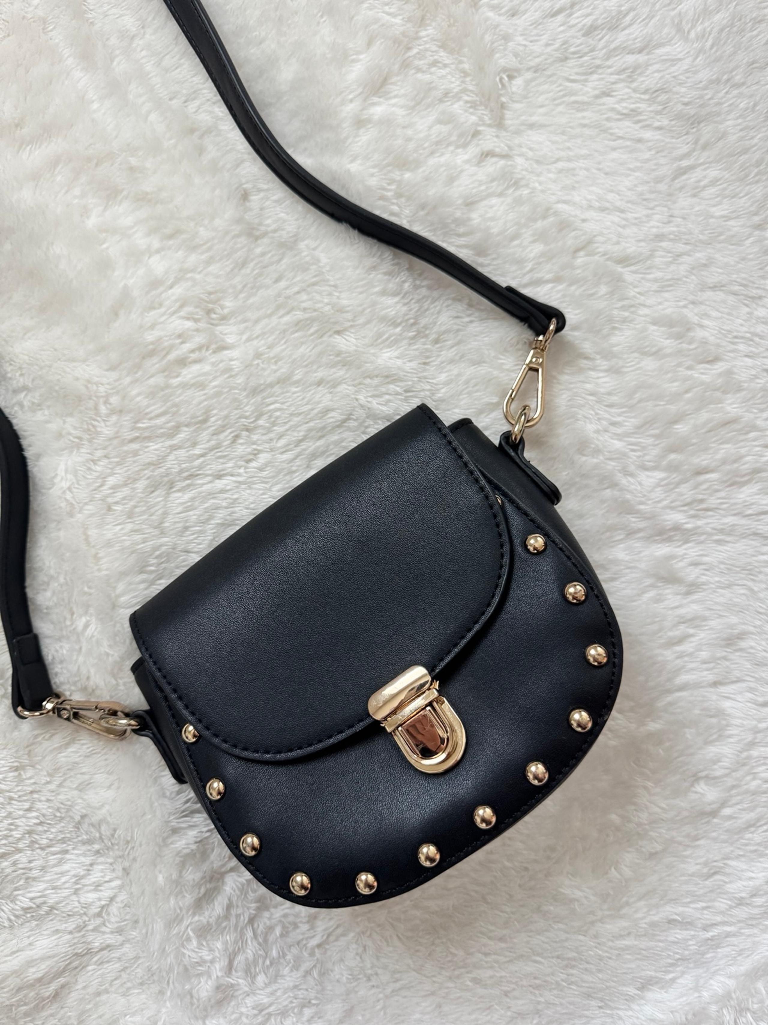 Forever 21 Black Studded Crossbody Bag