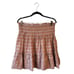 Current Air Dusty Rose Metallic Stripe Smocked Mini Skirt