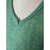 60s 70s Vintage Jantzen Tumblespun green v-neck sweater, size men's M women's L