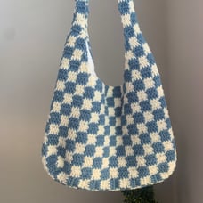 Crochet Checkered tote