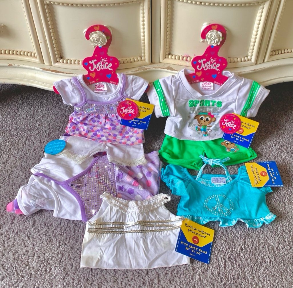 NWT Build a Bear Workshop Justice Y2k Clothes RARE (Incl. Matching Top for Girls