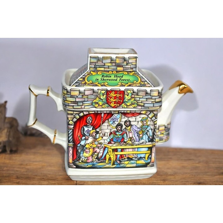 Sadler England Teapot Robin Hood Sherwood Forest & Sheriff of Nottingham No 2019