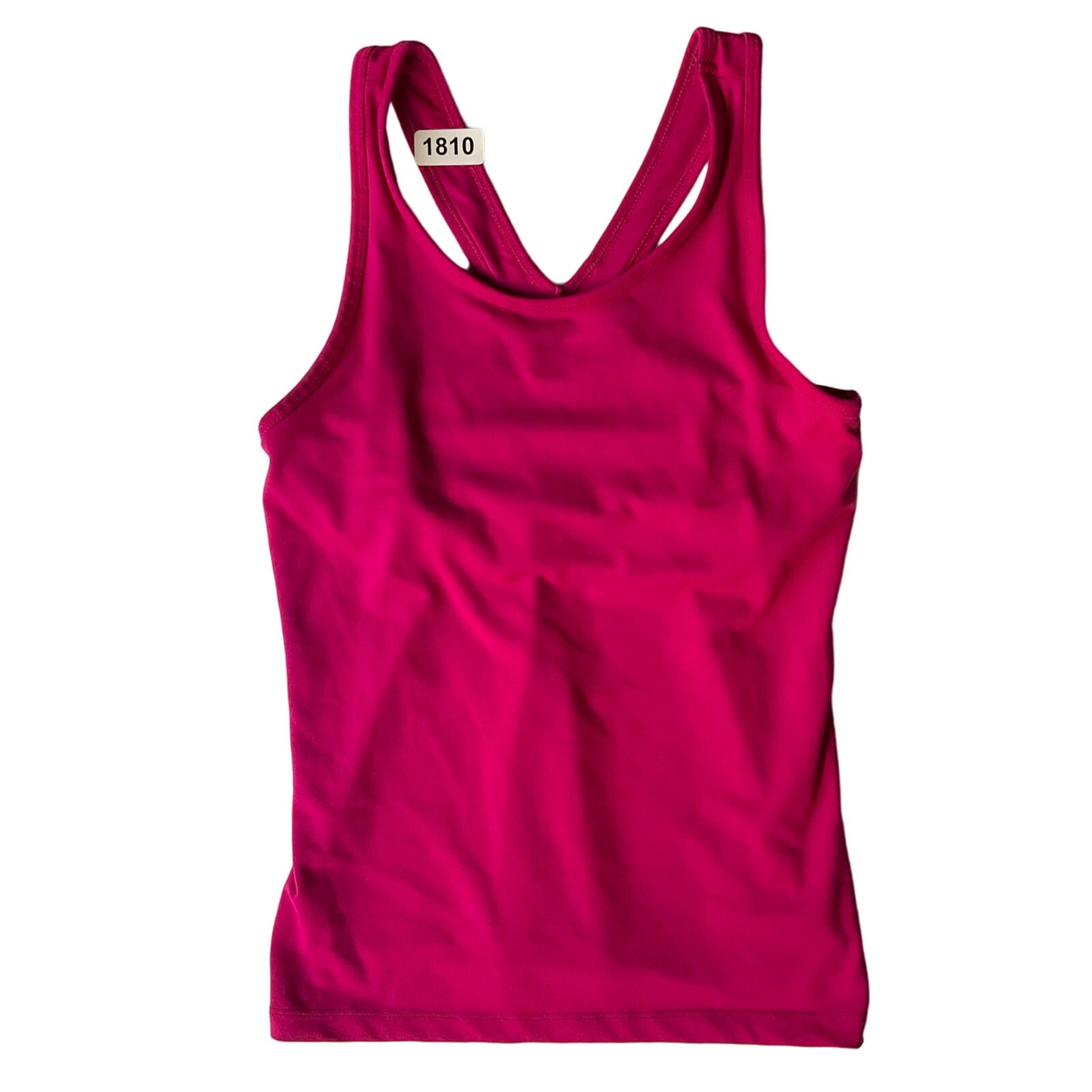 Champion Women’s Sleeveless Workout Tank Top size S, Solid Pink, w Built In bra