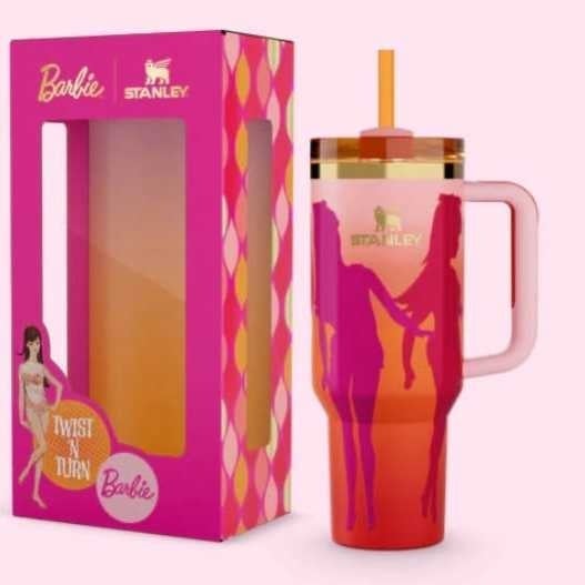 Barbie X Stanley Tumbler 60 s Twist N Turn 40 Oz Quencher New!!! Limited Edition