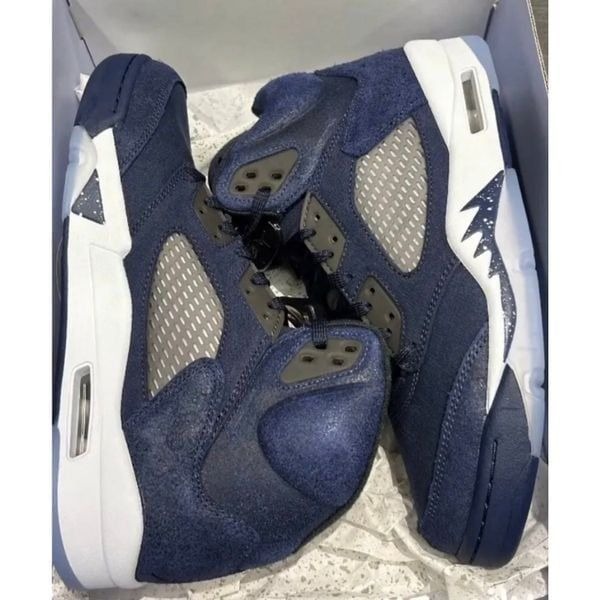 AIR JORDAN 5 MIDNIGHT NAVY black football grey FD6812-400 size 12