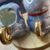 3 George Studdy Bonzo Foo Dogs Ceramic Lusterware Covered Sugar & Creamers1930’