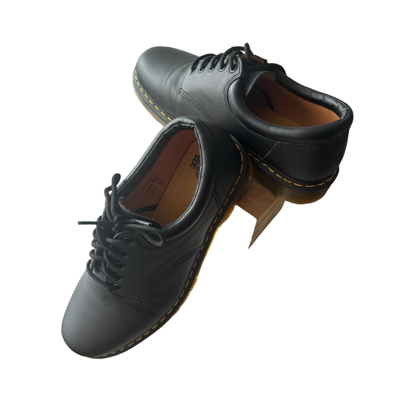 Dr. Martens Men's 8053 US 13 Black Leather Plain Toe Oxfords Shoes