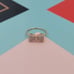 Cute Solid 14K Gold bow Ring with simulated diamonds