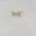 Cute Solid 14K Gold bow Ring with simulated diamonds