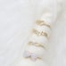 Cute Solid 14K Gold bow Ring with simulated diamonds