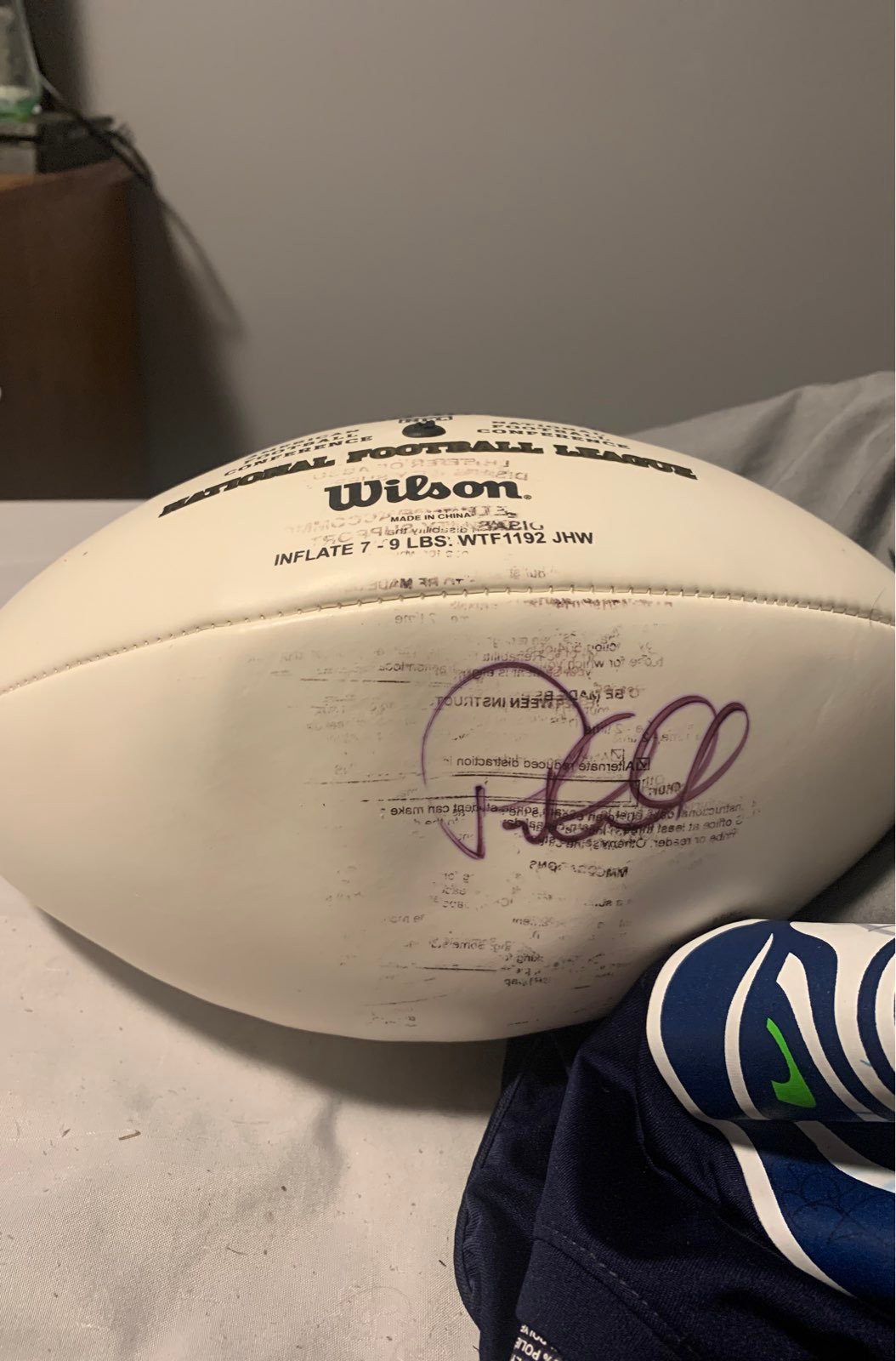 signed pete carol football