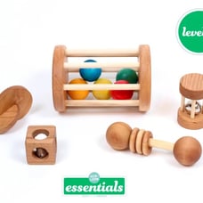 Montessori 4-8 Month Baby Set of 5 Toys -- Montessori Infant Set -- 4-8 Month Mo