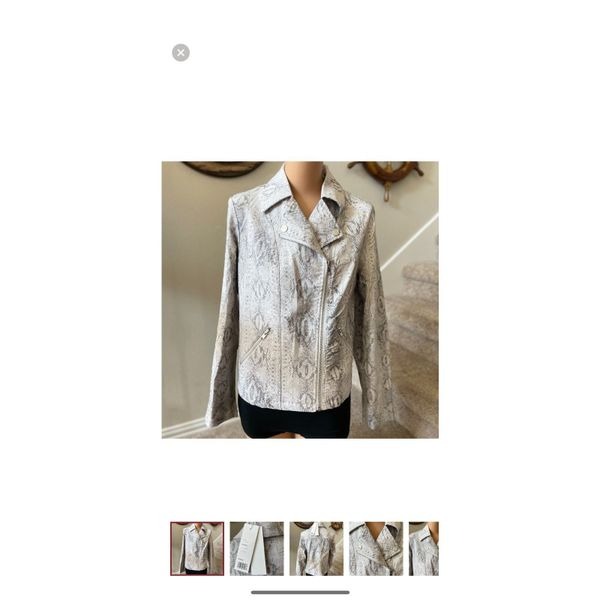 NWT adyson Parker snake print moto jacket M
