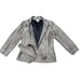 Vintage St. John Sport Women’s Medium Metallic Gray Full Zip Belted Jacket