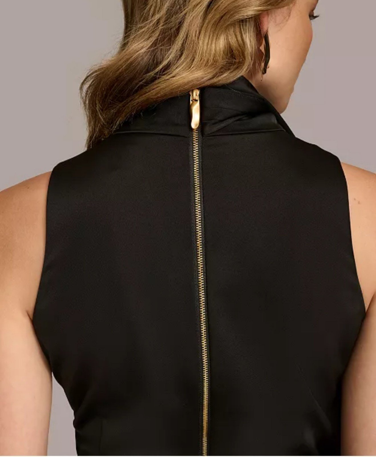 Donna Karan 黒 ジップアップベスト トップス