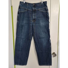 Marithe Francois Girbaud Jeans Mens 36x30 Blue Baggy Wide Leg Loose Denim Pants