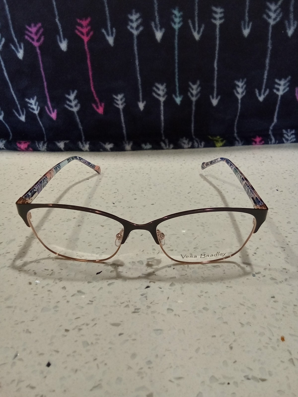 Vera Bradley Eyeglasses Frames Only Tatum Palm Floral Rectangular 53-16-135