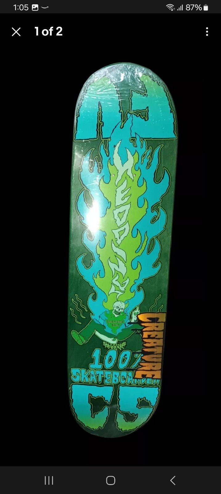Creature Neil Heddings RARE Skateboard Deck Burnside ripper early-mid 2000's