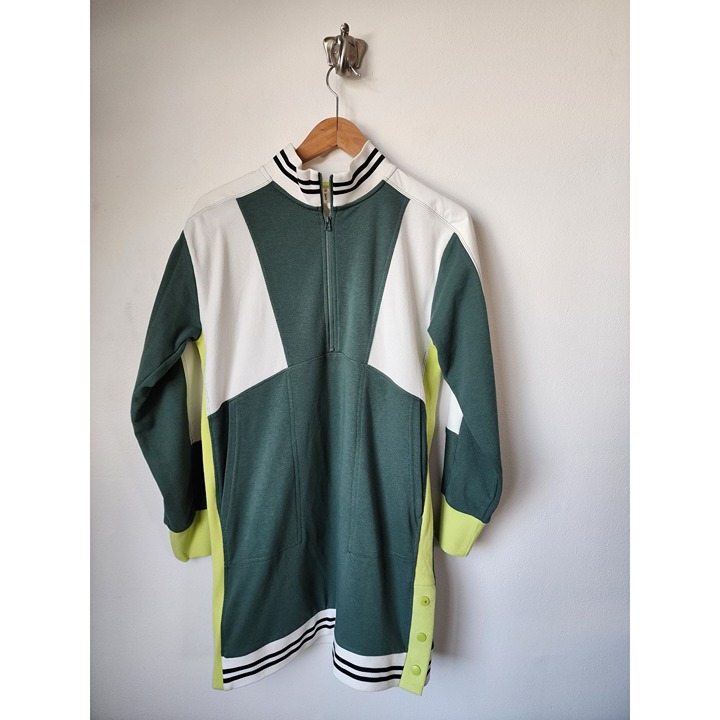 Anthro Daily Practice green quarter zip pullover sweater XS