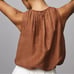 NWT Anthropologie Linen Bubble Hem Crop Top
