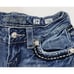 Miss Me Size 24 JE5456P Capri Blue Jeans Denim Pants Rhinestones Sequinces