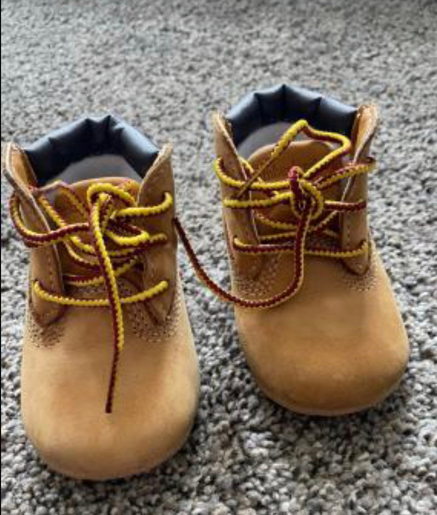 Baby timberland boots and hat