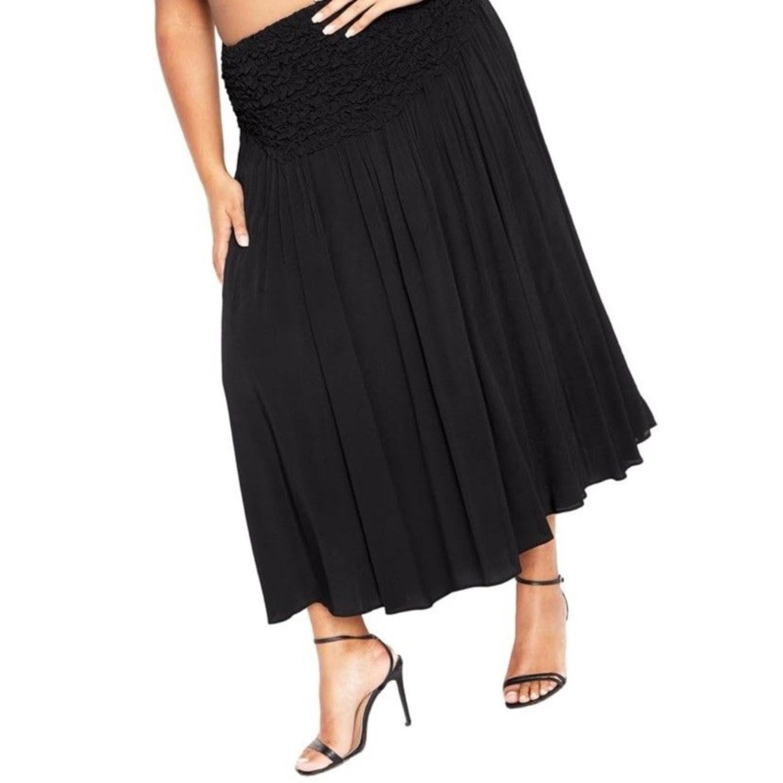 City Chic Plus Sz 22 Alicia Skirt Womens Black Fairy Grunge Whimsygoth
