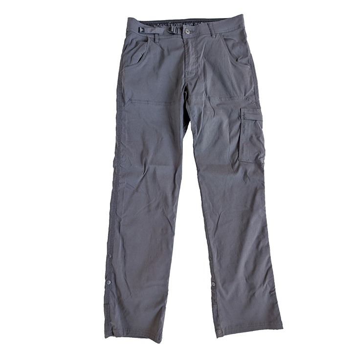 Prana Stretch Zion Pants Mens Small 32 Black Charcoal Adjustable M4ST32111