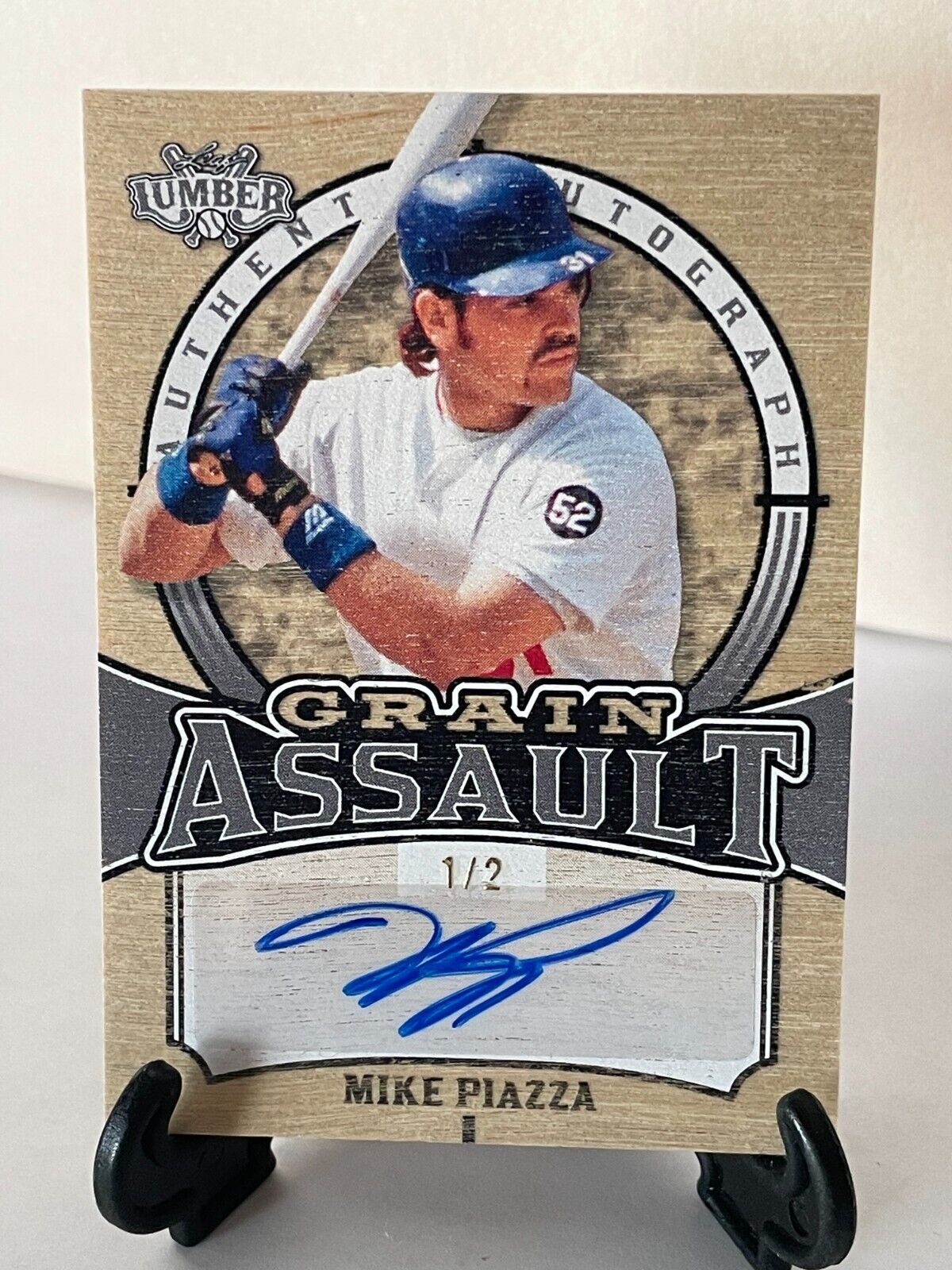 2024 Leaf Lumber GA-MP1 Mike Piazza Auto Grain Assault #1/2 New York Mets