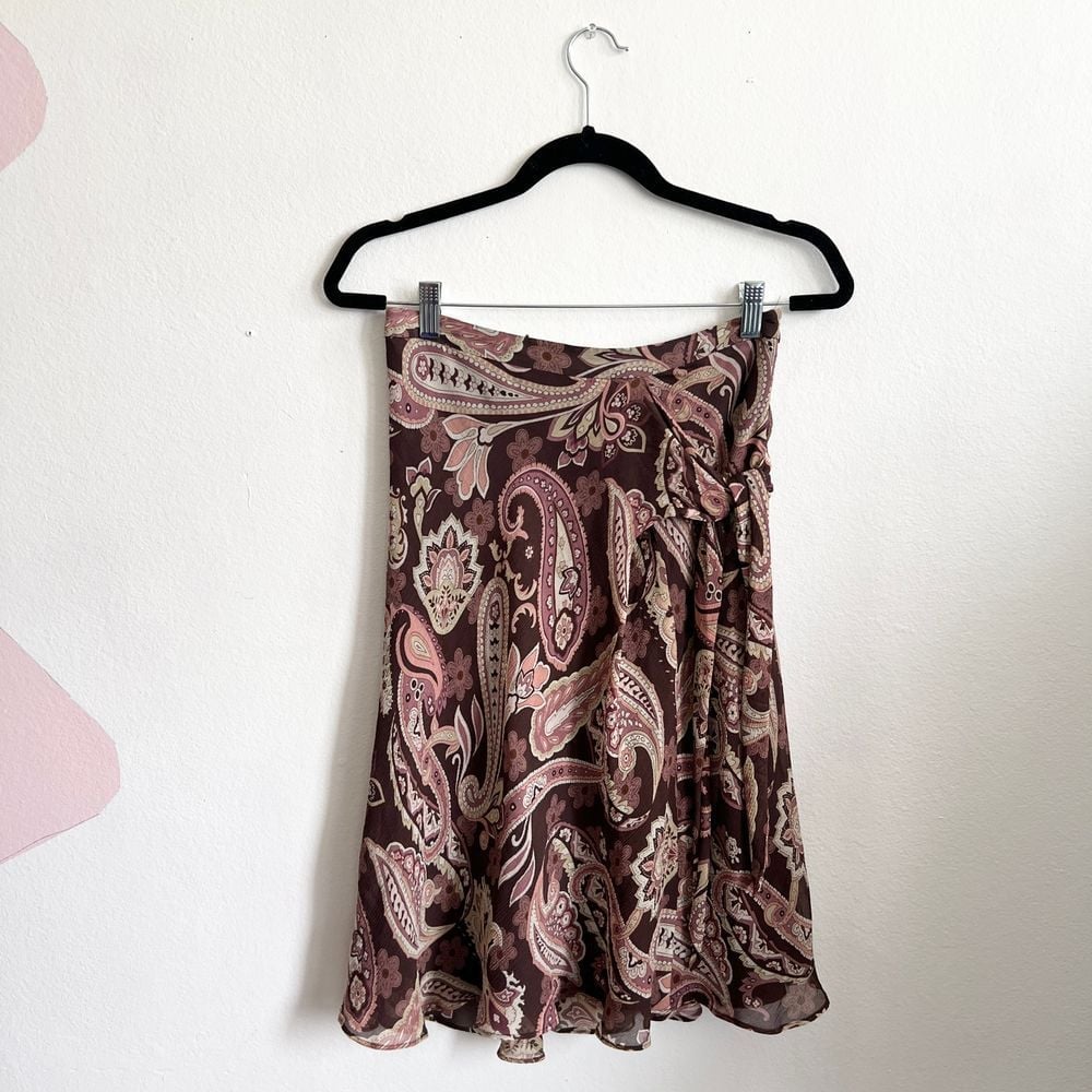 Vintage Y2K Paisley Skirt, Fairycore, Boho, Bohemian, Fairy Grunge, X-Small