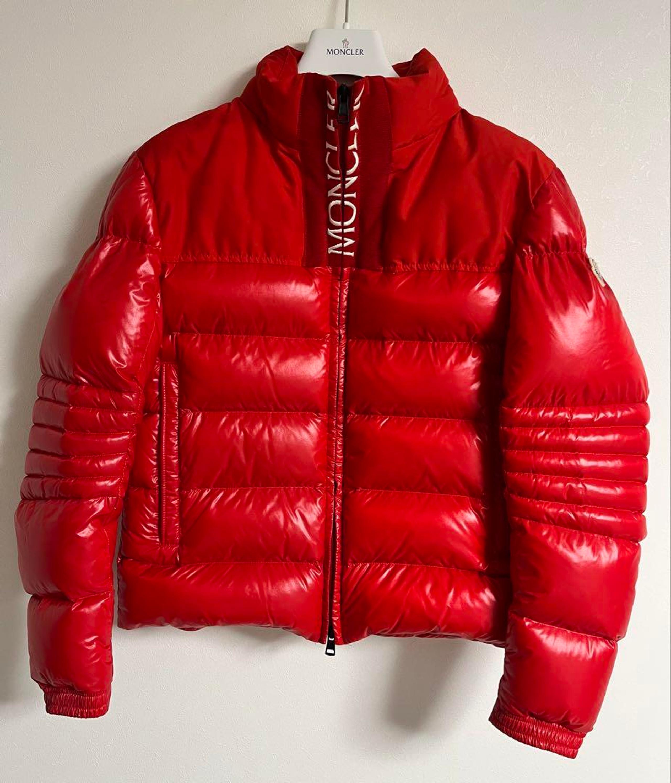 Domestic genuine product MONCLER down jacket BRUEL size 2 red.